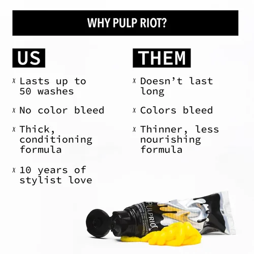 Miniatura 7 de Pulp Riot Tinte de cabello semipermanente: dura hasta 40 lavados, vitalidad de larga duración, fórmula antiexceso de trabajo, vegano, a base