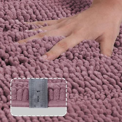 Miniatura 3 de Turquoize Juego de alfombras de baño antideslizantes para baño, alfombras peludas súper absorbentes para bañera, ducha, inodoro, alfombra de baño