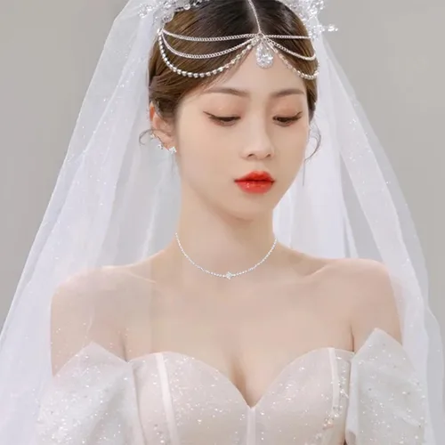 Miniatura 6 de HONGLU Elegant Bridal Crystal Necklace Earrings Bracelet Set Wedding Jewelry Sets Choker Necklace Prom Formal Costume Accessories for Bride