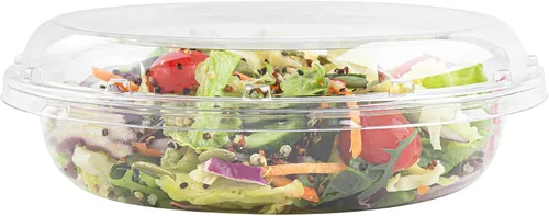 Miniatura 12 de Restaurantware Thermo Tek - Platos para servir de 7.5 x 2.4 pulgadas con tapas, 100 bandejas desechables para verduras, redondas para fiestas