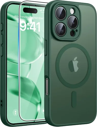 Miniatura 276 de FNTCASE - Funda para iPhone 16 Pro: magnética, mate, translúcida, de grado militar, protectora contra caídas, resistente, fina, duradera y a prueba