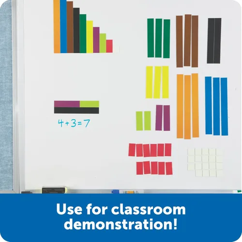 Miniatura 3 de Learning Resources Varillas magnéticas Cuisenaire, conceptos de partida temprana, suministros escolares, multicolor, 64 piezas