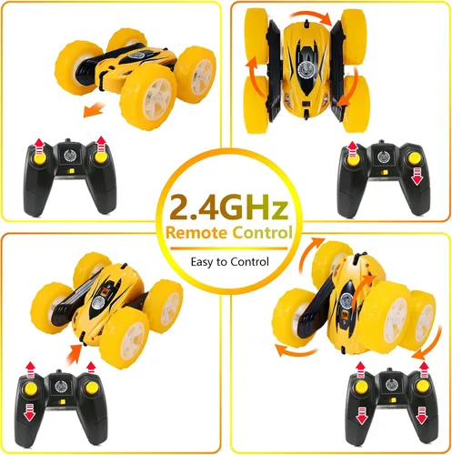 Miniatura 5 de FREE TO FLY Auto a control remoto para niños de 6 a 12: auto de acrobacias a control remoto para niños de 2.4 GHz, auto de carreras rápidas