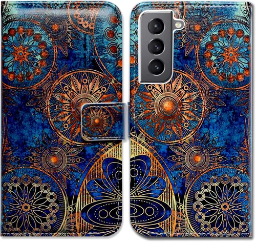 Miniatura 20 de Bcov Funda para Galaxy S22, diseño de pájaro negro y verde con tapa para teléfono con ranura para tarjeta y soporte para Samsung Galaxy S22 5G