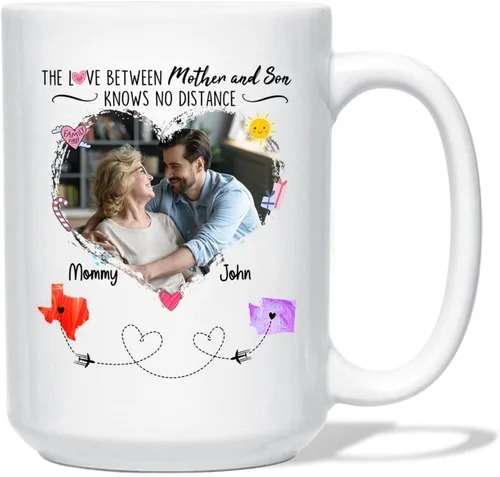 Miniatura 19 de Taza de café blanca con texto en inglés «Choose States Names», 11 tazas de 15 onzas con texto en inglés «The Love Between Father And Daughter Knows