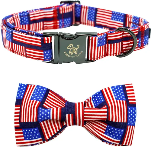 Miniatura 41 de Collar para perro Elegant Little Tail con moño, estampado de pepinillos, collar de moño lindo para perros pequeños eneldo