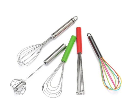 Miniatura 6 de Batidor Plano Mango de Silicona Antideslizante 10" - Batidor de 5 Alambres con 10 Cabezales para Cocina de Cocina por Jell-Cell (Verde)