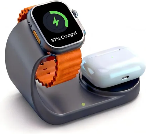 Cargador de Apple Watch, base magnética de carga rápida compatible con iWatch Series 11/Ultra/SE/10/9/8/7/6/5, para Apple Watch, cargador Airpod,