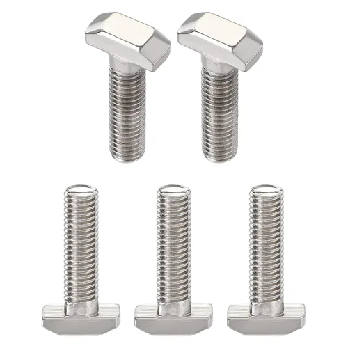Miniatura 23 de DTGN Tornillo deslizante M5x12mm (DXL) con ranura en T – 8 unidades – Bueno para la industria de la construcción – Tornillos en forma de T de acero