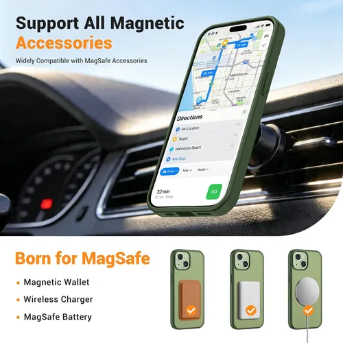 Miniatura 3 de vnnink para iPhone 12 y iPhone 12 Pro, funda de teléfono celular translúcida con protección contra caídas de grado militar, mate magnética