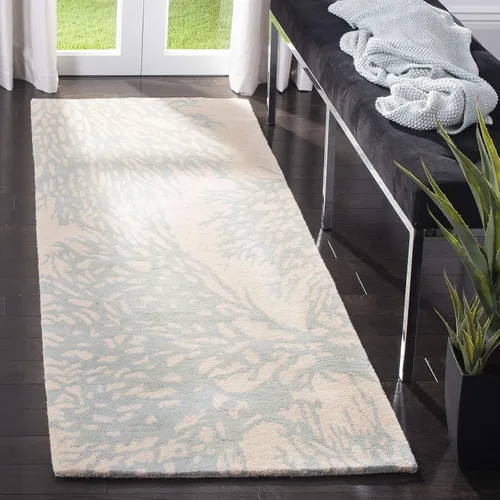 Miniatura 6 de SAFAVIEH Bella Collection BEL115B - Alfombra de lana de primera calidad hecha a mano de 6 x 9 pies, color beige y terracota Beige/Terracota