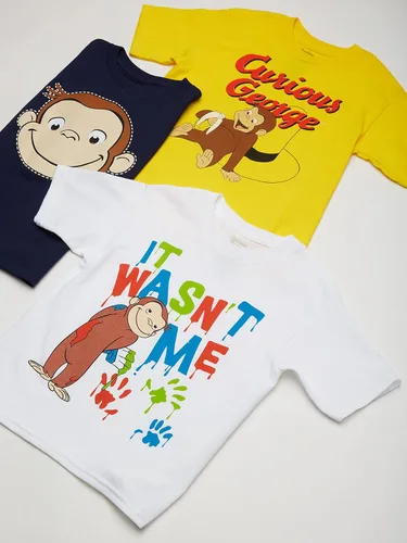 Miniatura 2 de Curious George Camiseta surtida para niños, paquete de 3 unidades, número 1