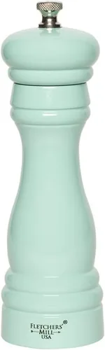 Miniatura 36 de Fletchers' Mill Molinillo de Sal Federal, Verde Espuma de Mar - 8 Pulgadas, Molienda Ajustable de Fina a Gruesa, HECHO EN EE.UU. Seafoam