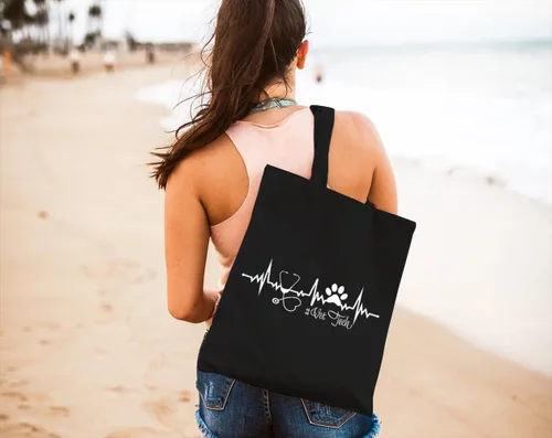 Miniatura 5 de Vet Tech - Bolsa de lona para mujer, estética, medicina veterinaria, reutilizable, bolsa de compras para el hombro, regalo divertido Negro