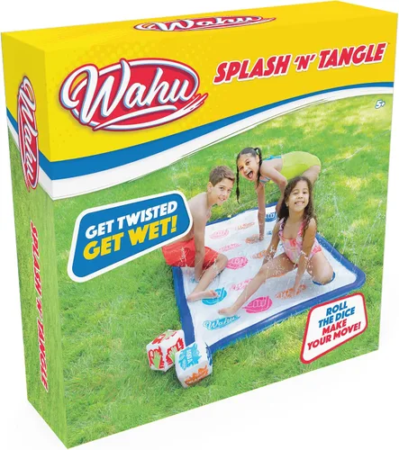 Miniatura 7 de Wahu Splash 'N' Tangle - Juego de agua para niños a partir de 5 años y adultos, juego de agua Twister para exteriores con tapete de juego, conector