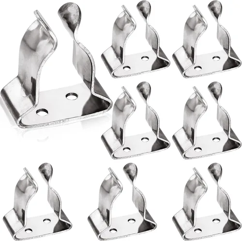 Moxweyeni Soporte de gancho para barco, soportes de remo, clips de resorte de acero inoxidable, abrazadera de resorte marino, plata de liberación