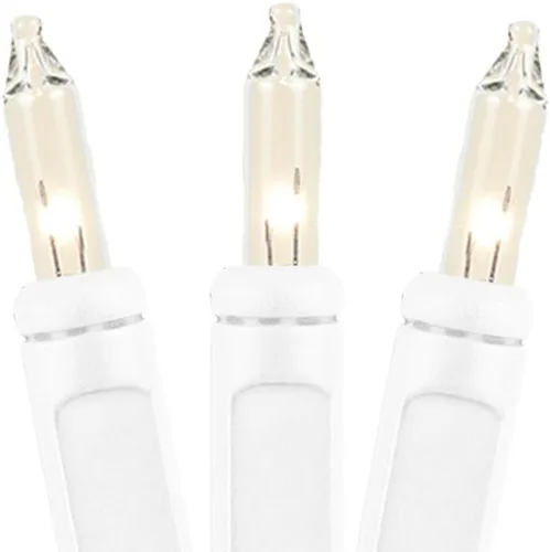 Miniatura 6 de Novelty Lights Mini cadena de luces transparentes de 5 pies con 10 bombillas en cable blanco, luces incandescentes no conectables para botellas
