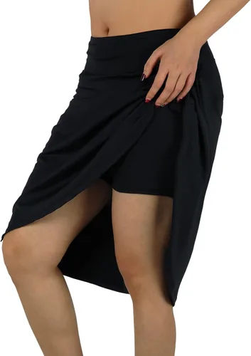 Miniatura 3 de BELEROY Falda pantalón hasta la rodilla para mujer con bolsillos, falda midi con pantalones cortos integrados, falda de tenis de golf para uso casual