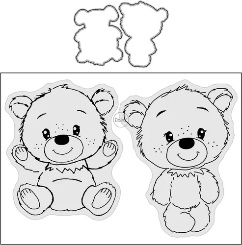 Miniatura 11 de DzIxY Bear Hedgehog Seal Fox Sellos transparentes y troqueles de corte de metal para hacer tarjetas, kit de papel para álbumes de recortes, 29