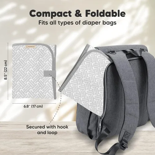 Miniatura 2 de KeaBabies Cambiador de pañales portátil y organizador de pañales para bebé, tapete cambiador plegable impermeable para bebés, organizador grande