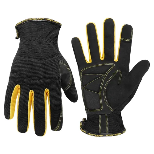 Miniatura 20 de Handlandy - Guantes de trabajo para hombre y mujer, para mecánicos, de seguridad, de uso general, aptos para pantalla táctil, guantes de trabajo