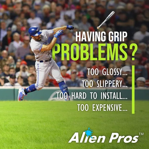 Miniatura 2 de ALIEN PROS Cinta de agarre de bate para béisbol de 0.020 in (paquete de 2) – Cinta de bate precortada y de calidad profesional – Envuelve tu bate