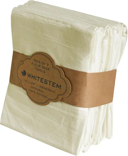 Miniatura 56 de Toallas de saco de harina, toalla de té para manualidades, toalla de cocina, toallas de secado de platos, toalla de algodón en blanco para bordado