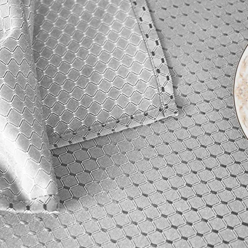 Miniatura 2 de Tektrum Mantel cuadrado resistente de 70 x 70 pulgadas, elegante tejido de punto gofre, a cuadros, impermeable, resistente a las manchas, sin