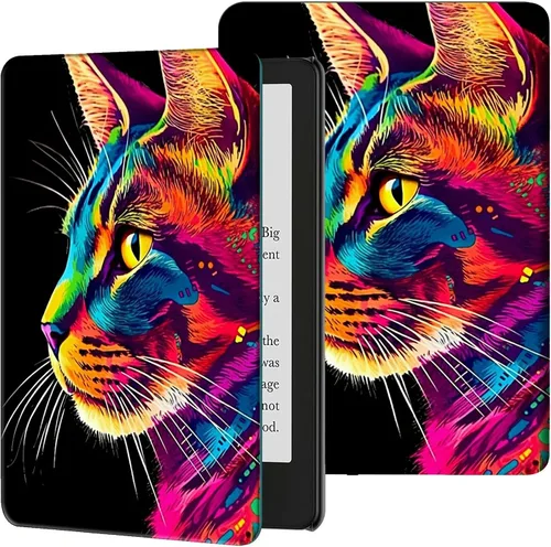 Miniatura 31 de Funda para Kindle de 6 pulgadas (11.ª generación, versión 2024/2022) delgada de piel sintética, ajustable, multiángulo, Smart Shell con función