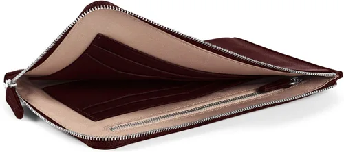 Miniatura 3 de Leatherology Cartera de viaje con cremallera delgada burdeos