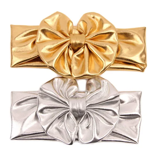 Miniatura 2 de BBTDIN Diadema turbante bronceadora para bebé BBG38 (2 unidades, dorado y plateado)