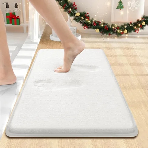 Miniatura 86 de Smiry Tapetes de Baño de Espuma Viscoelástica 36 x 24 pulgadas, Tapetes de Baño Extra Suaves y Absorbentes, Alfombra Antideslizante Lavable