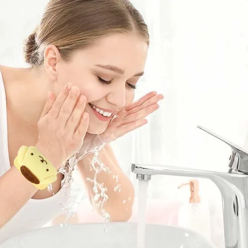 Miniatura 4 de Set de Diadema y Muñequera de Spa Kawaii para Lavado Facial, Lindas Diademas de Cuidado de la Piel Suave para Mujeres y Niñas, Diadema de Maquillaje