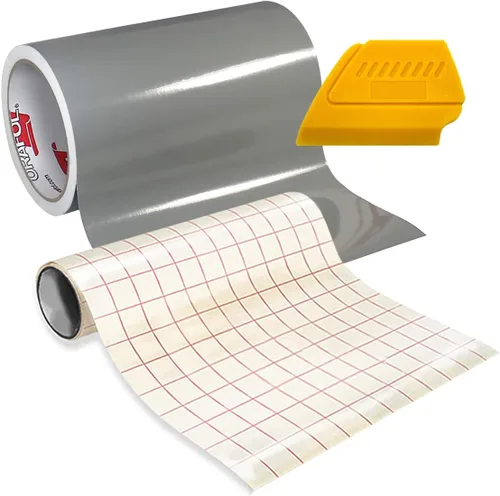 Miniatura 14 de ORACAL 651 Vinilo adhesivo de alto brillo para manualidades, rollo de 15 x 1 pie con rollo de papel de transferencia de 12 x 24 pulgadas y escobilla