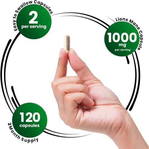 Miniatura 4 de Genex Formulas Suplemento de melena de león con extracto de melena de león 100% - Suplemento de apoyo cerebral nootrópicos 1000 mg/porción