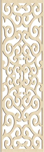 Miniatura 114 de Eveline - Paneles decorativos de pared de madera con calado, 13 3/8 pulgadas de ancho x 34 3/8 pulgadas de alto x 3/8 de alto, roble rojo rojo