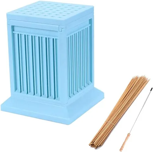 Brochetas de barbacoa Herramienta de brocheta de carne de 49 agujeros, caja para hacer kebab, parrilla de barbacoa, rebanador de carne de res, kit