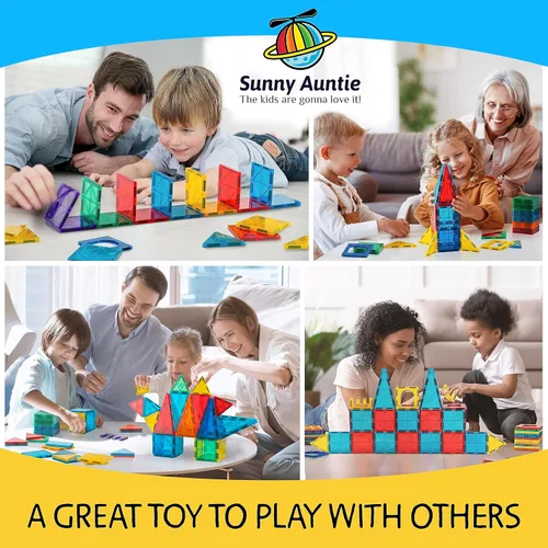 Miniatura 3 de Azulejos Magnéticos 180 PIEZAS (CONJUNTO XL), Azulejos Magnéticos para Niños, Juguete para Niños y Niñas de 3 4 5 6 7 8 Años, Conjunto