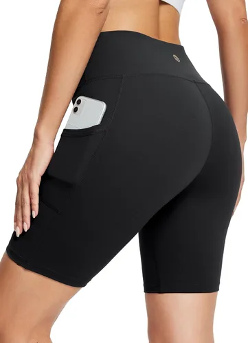 baleaf Pantalones cortos de ciclista para mujer de 8, 5, 3 pulgadas, cintura alta, yoga, entrenamiento, gimnasio, correr, voleibol, pantalones