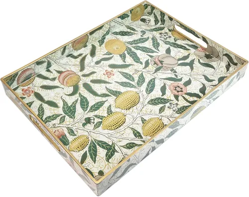 Miniatura 15 de Spsyrine - Bandeja de servir con asas, bandeja decorativa de plástico para mesa de café, sala de estar, decoración del hogar, 3040B
