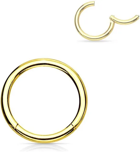 Miniatura 61 de Forbidden Body Jewelry - Piercing para la nariz de acero quirúrgico 316L con bisagra, 14G, 16G, 18G, diámetro de 15/64, 5/16, 25/64, 15/32 pulgadas