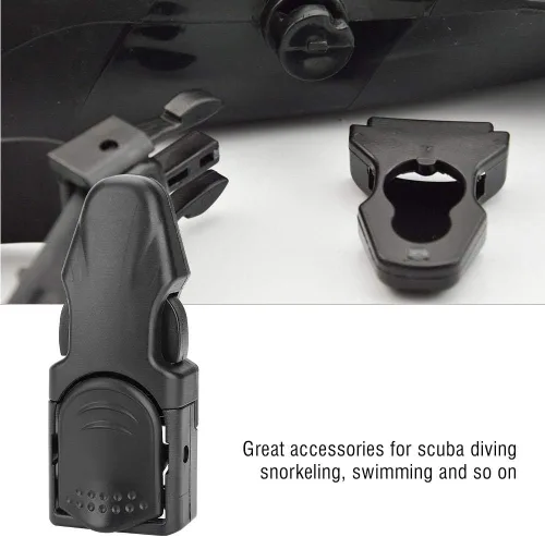 Miniatura 5 de Alomejor Keep Diving - Correa de repuesto para buceo, material de policarbonato, negro, liberación rápida, para esnórquel y natación, 1 par