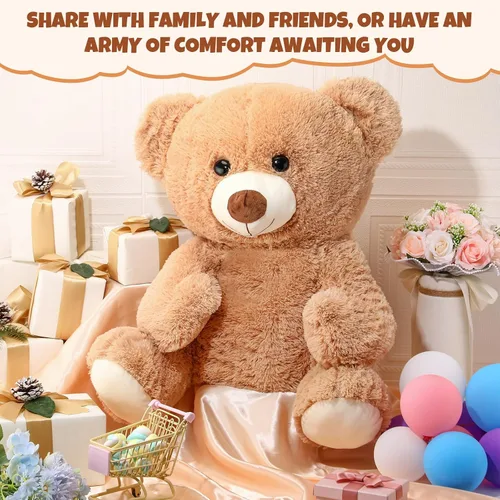 Miniatura 4 de Jenaai - Oso de peluche grande de 20 pulgadas, suave, grande, para niños, niñas, baby shower, boda, novia, regalo de cumpleaños, decoración