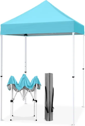 Miniatura 30 de EAGLE PEAK Toldo instantáneo de 5 x 5 con paneles de pared de 4 lados, pequeña tienda de campaña portátil desplegable con bolsa de transporte