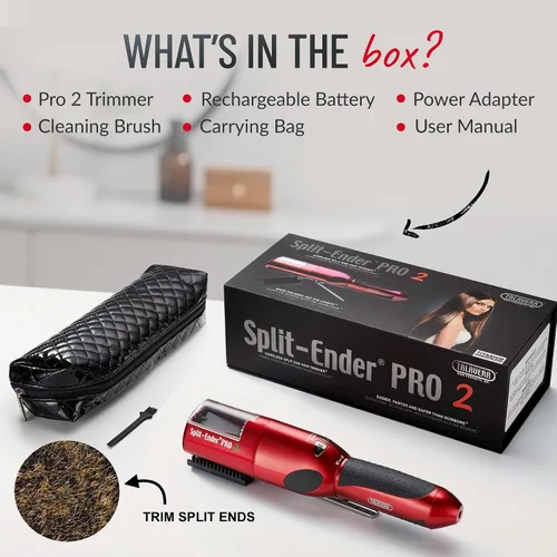 Miniatura 4 de Split-Ender Pro 2 - Herramienta de Belleza Profesional Original - Recortadora Inalámbrica de Puntas Abiertas para Cabello Dañado, Seco, Quebradizo