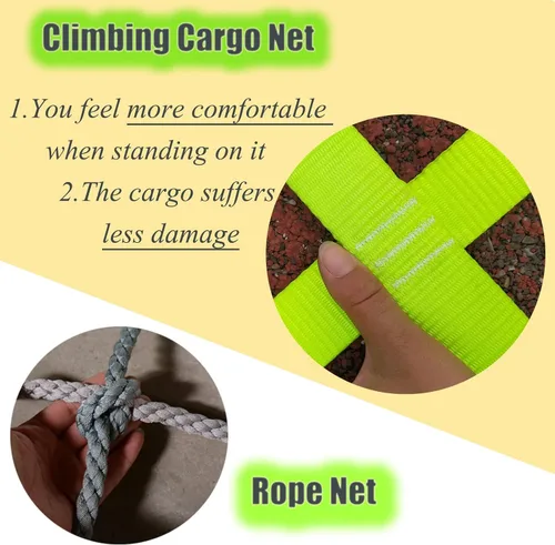 Miniatura 4 de Red de escalada de carga para niños, red de carga para columpio, línea ninja al aire libre, hamaca de protección de seguridad, red de obstáculos