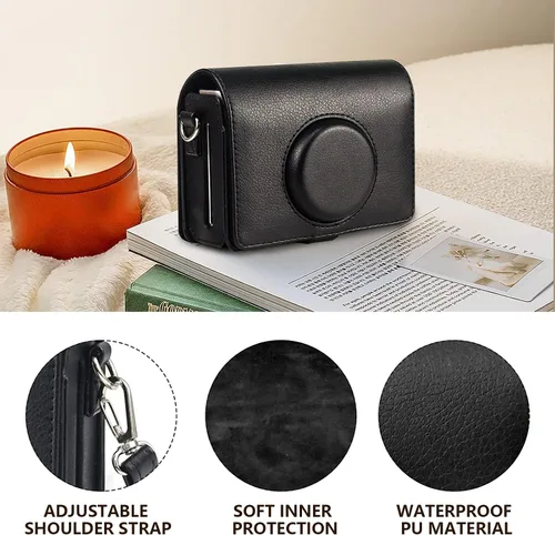 Miniatura 2 de CAIYOULE Mini EVO Funda, Funda protectora para cámara híbrida digital instantánea Fujifilm Instax Mini EVO, accesorios Mini EVO con bolsa de piel