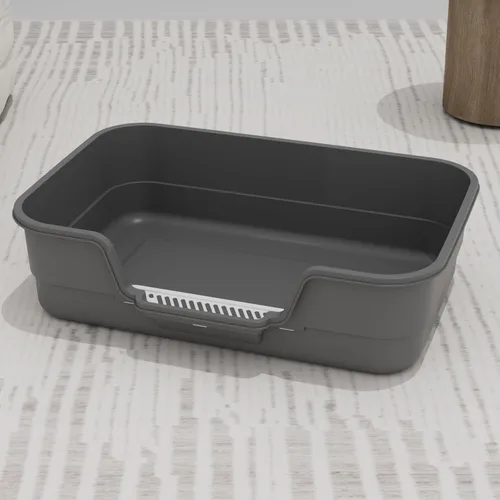 Miniatura 8 de Extea - Caja de arena grande para gatos con lados altos, cajas para gatos de interior, bandeja de arena para gatos para gatitos, caja de arena