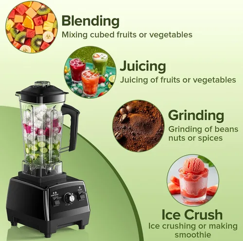 Miniatura 3 de Licuadora para batidos, trituración de hielo, frutas congeladas, licuadoras de encimera para cocina, licuadora de batidos con jarra de 68 onzas