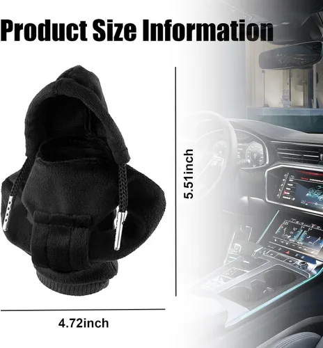 Miniatura 2 de Ziciner Funda para palanca de cambios de coche, diseño de suéter a la moda, protector de cambios suave universal, accesorios de decoración